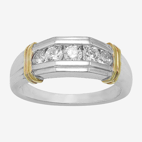 Mens 1/2 CT. T.W. Diamond 10K Two-Tone Gold Band Ring