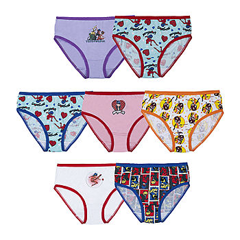 Miraculous Lady Bug Little & Big Girls 7 Pack Brief Panty, Color