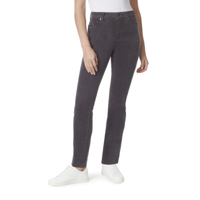 Gloria Vanderbilt Women's Amanda High-Rise Corduroy Slim Jeans - Flint Grey - Size 10