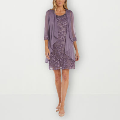 R & M Richards Beaded Jacket Dress, Color: Lavendar - JCPenney