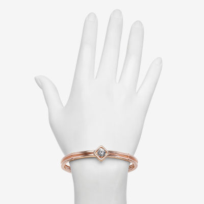 Bijoux Bar Delicates Rose Tone Glass Diamond Stretch Bracelet