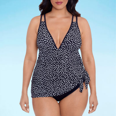 Trimshaper Womens Dots One Piece Swimsuit