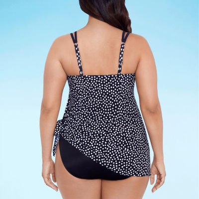 Trimshaper Womens Dots One Piece Swimsuit