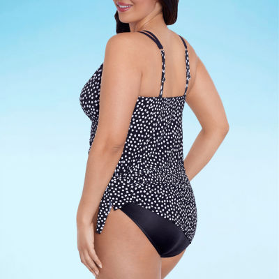 Trimshaper Womens Dots One Piece Swimsuit