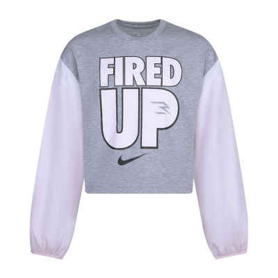 Nike 3BRAND by Russell Wilson Big Girls Crew Neck Long Sleeve