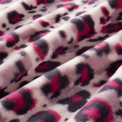 Forever 21 Anni Faux Fur Leopard Reversible Throw