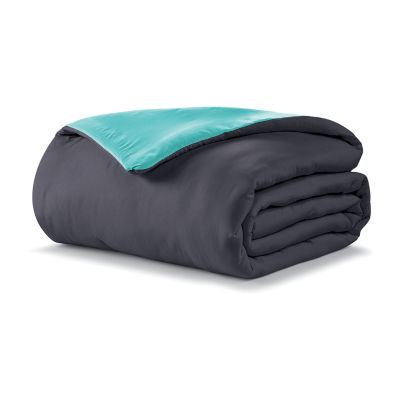 Ella Jayne Reversible Brushed Microfiber Plush Down-Alternative Comforter Set