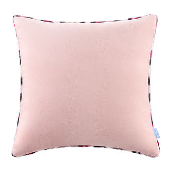 Pink Leopard Faux Fur Throw Pillows Pair 16 X 16 With Insert Included 