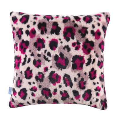 Forever 21 Anni Faux Fur Leopard Square Throw Pillow