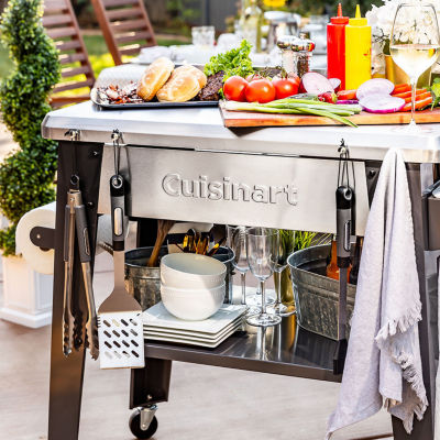 Cuisinart Outdoors Outdoor Stainless Steel Prep Table Grill Set