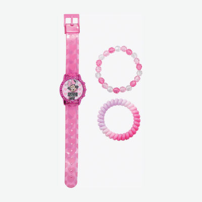 Disney Collection Minnie Mouse Girls Pink Strap Watch Mn40146jc