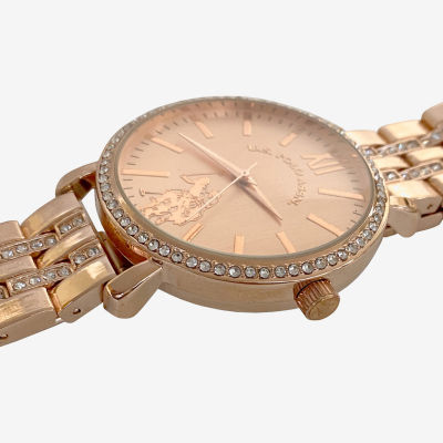 U.S. Polo Assn. Womens Rose Goldtone Bracelet Watch Usc40290jc