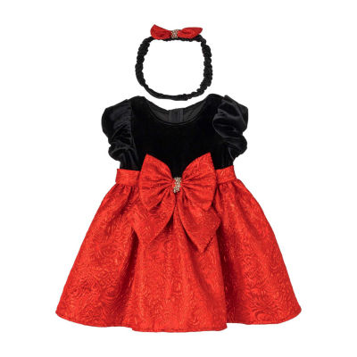 Rare Editions Baby Girls Short Sleeve Cap A-Line Dress