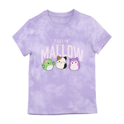 Little Girls Crew Neck Short Sleeve Squishmallows Graphic T-Shirt