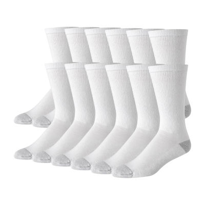 Hanes Ultimate 12 Pair Big and Tall Crew Socks Mens