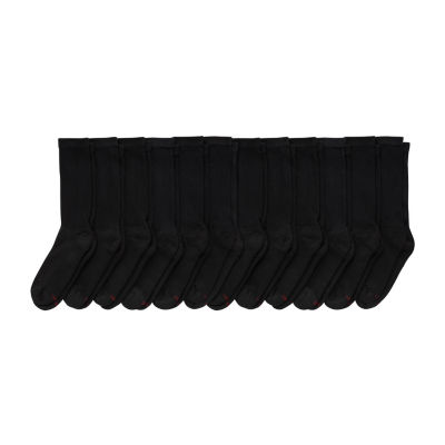 Hanes Ultimate 12 Pair Big and Tall Crew Socks Mens