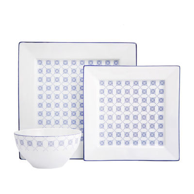 Porland Blue Passion Collection 12-pc. Porcelain Dinnerware Set