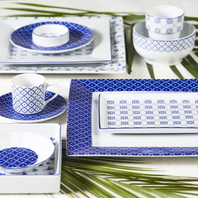 Porland Blue Passion Collection 12-pc. Porcelain Dinnerware Set