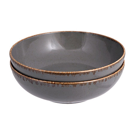 Porland Seasons Collection 2-pc. Porcelain Serving Bowl, One Size, Gray