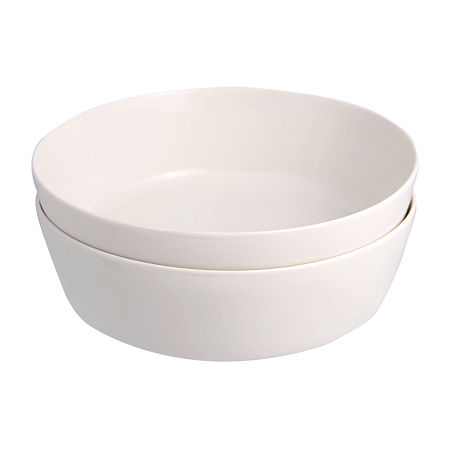 Porland Chopin Collection 2-pc. Porcelain Serving Bowl, One Size, White