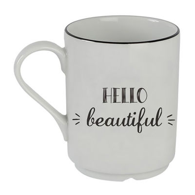 Porland Be Happy Collection 4-pc. Dishwasher Safe Coffee Mugs