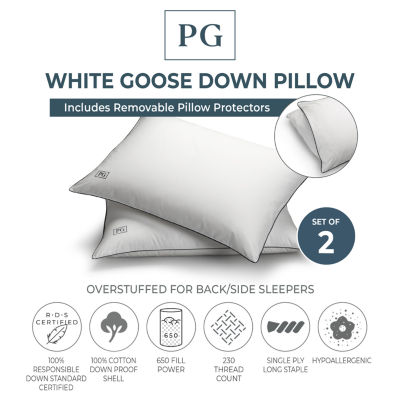 Pillow Guy White Down Firm Bed Pillows, Color White JCPenney