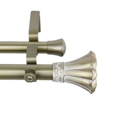 Rod Desyne Blossom 1" Adjustable Double Curtain Rod