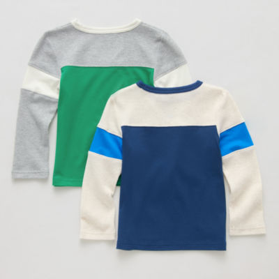 Okie Dokie Toddler & Little Boys Crew Neck Long Sleeve Thermal Top