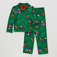 Little & Big Boys 2-pc. Super Mario Pajama Set, 6, Green
