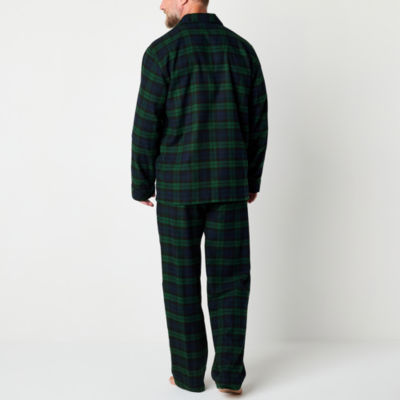St. John's Bay Mens Flannel Long Sleeve 2-pc. Pajama Sets