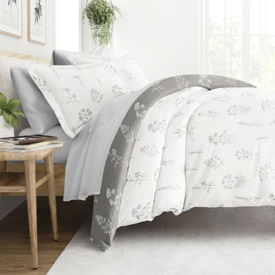 Casual Comfort Patterned Down Alternative Complete Bedding Set with Sheets