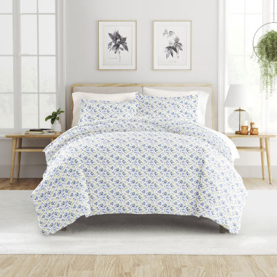 Casual Comfort Patterned Down Alternative Complete Bedding Set with Sheets