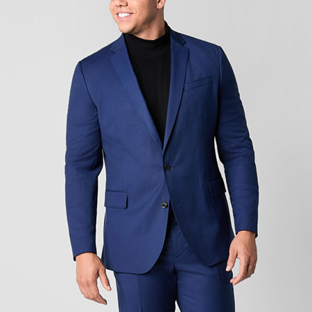 J. Ferrar Ultra Comfort Mens Big & Tall Classic Fit Suit Jacket, 56 Big Long, Blue