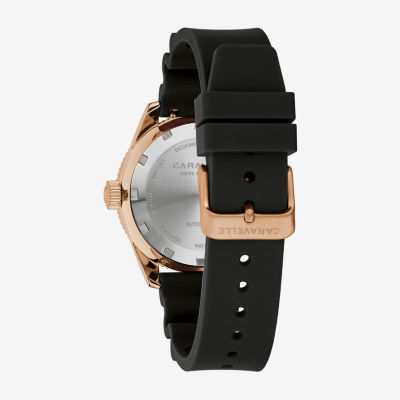 Caravelle Designed By Bulova Mens Black Strap Watch 44b130