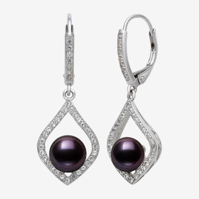 Cultured Freshwater Pearl Sterling Silver Drop Earrings
