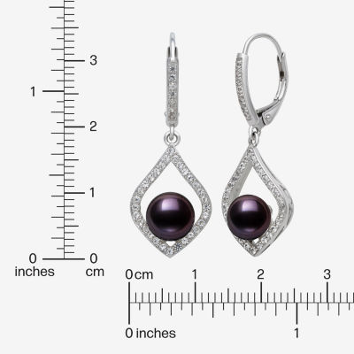 Cultured Freshwater Pearl Sterling Silver Drop Earrings