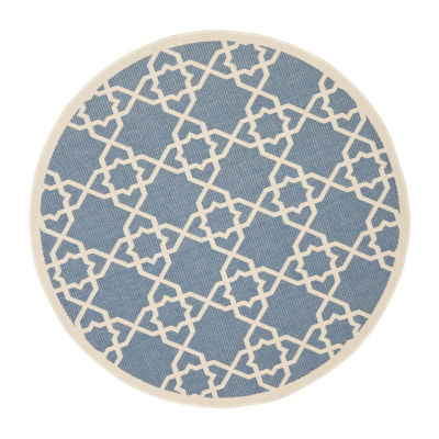 Safavieh Courtyard Collection Nicol Geometric Indoor/Outdoor Round Area