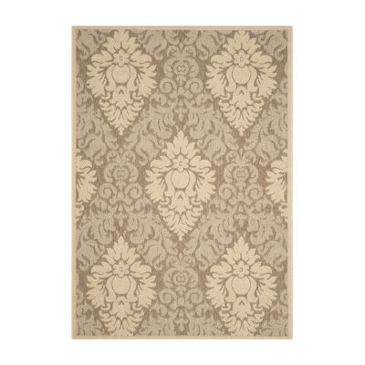 Safavieh Courtyard Collection Louise Damask Indoor/Outdoor Area Rug
