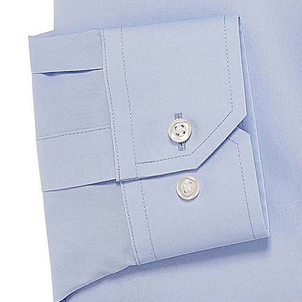 Stafford Mens Travel Easy-Care Broadcloth Stretch Fitted Dress Shirt