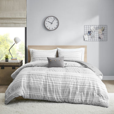 Intelligent Design Bryce Striped Comforter Set with decorative pillow ...