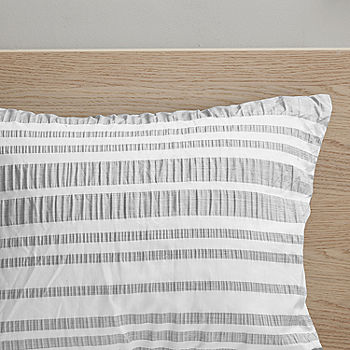 Intelligent Design Bryce Striped Comforter Set with decorative pillow,  Color: Gray - JCPenney