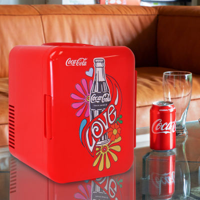 Coca-Cola Love 1971 Series Mini Fridge 6 Can Cooler/Warmer