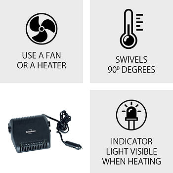 Heater-defroster-fan with light 12V - Car fan & heaters