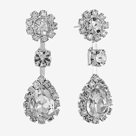 Monet Jewelry Timeless Tear Womens Glass Hypoallergenic Drop Earrings In Metallic