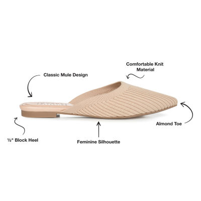 Journee Collection Womens Aniee Pointed Closed Toe Mules