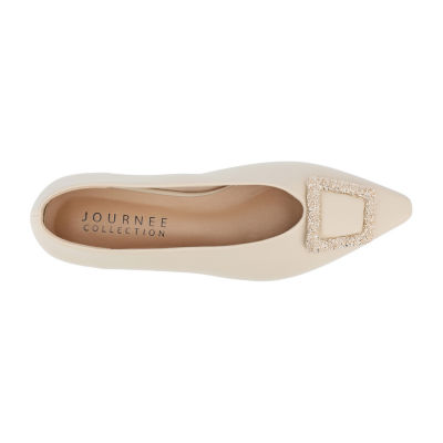 Journee Collection Womens Elowen Pointed Toe Ballet Flats