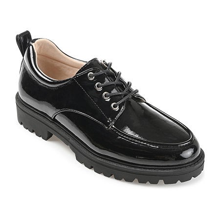 Journee Collection Womens Zina-Wd Oxford Shoes Wide Width, 6 Wide, Black