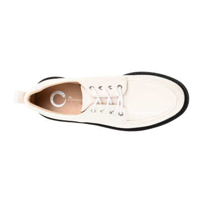 Journee Collection Zina-Wd Womens Moc Closed Toe Oxford Shoes Wide Width