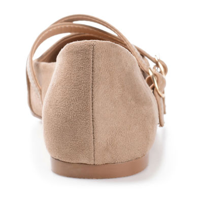 Journee Collection Patricia-Wd Womens Pointed Closed Toe-Wide Width Ballet Flats