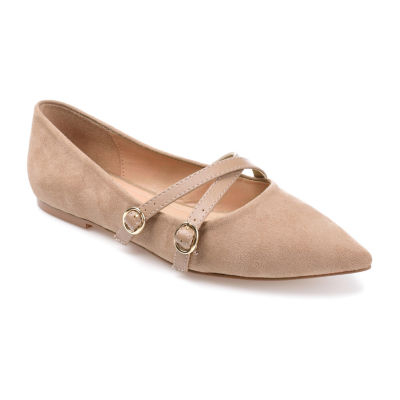 Journee Collection Patricia-Wd Womens Pointed Closed Toe-Wide Width Ballet Flats